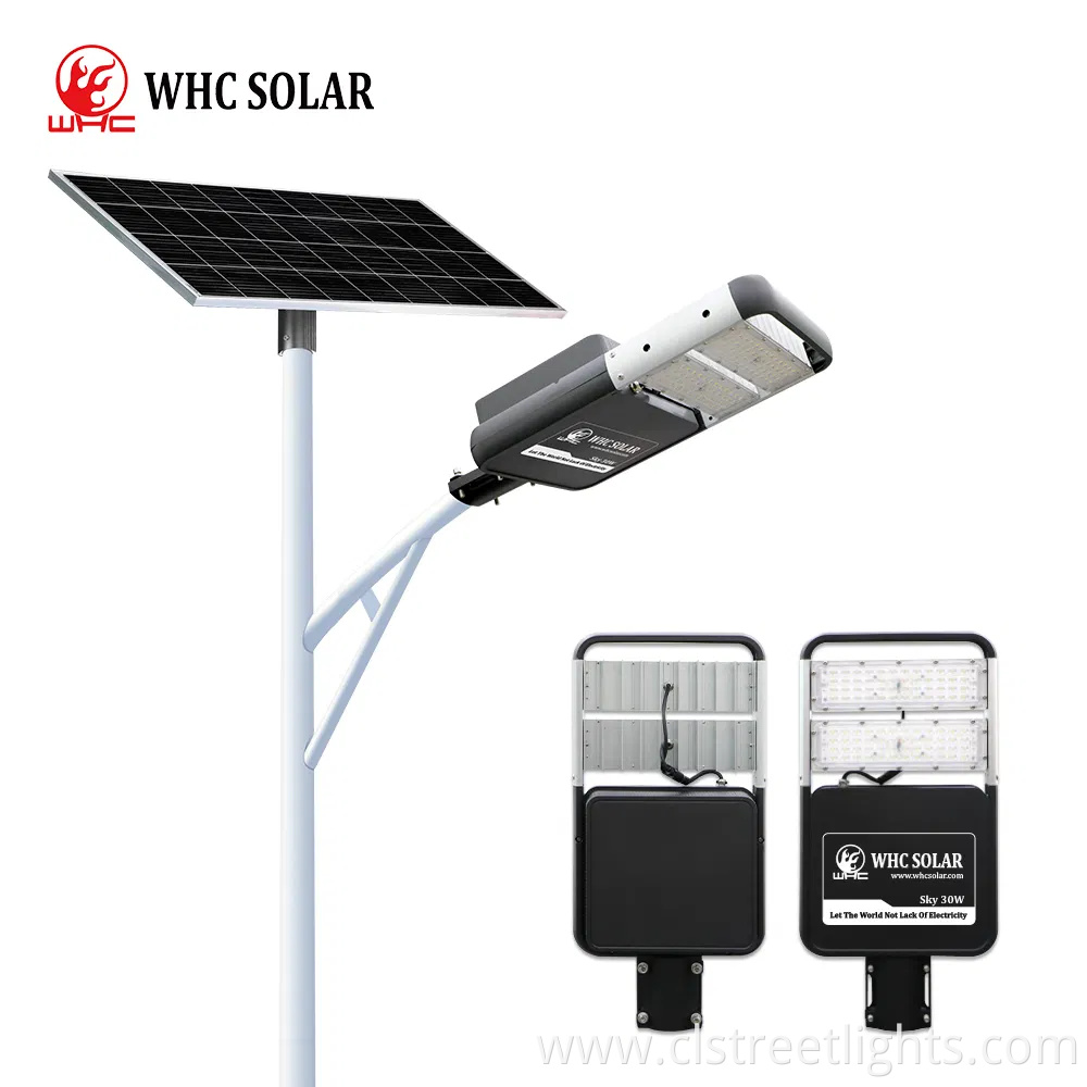 Whc IP65 All in Two Intergrated Split Solar Panel LED Street Light